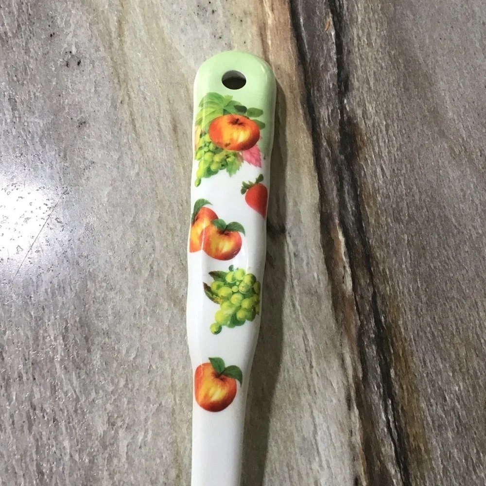 Vintage Melamine Serving Fork Fruit Handle 13” Long Kitchen Utensil #9187